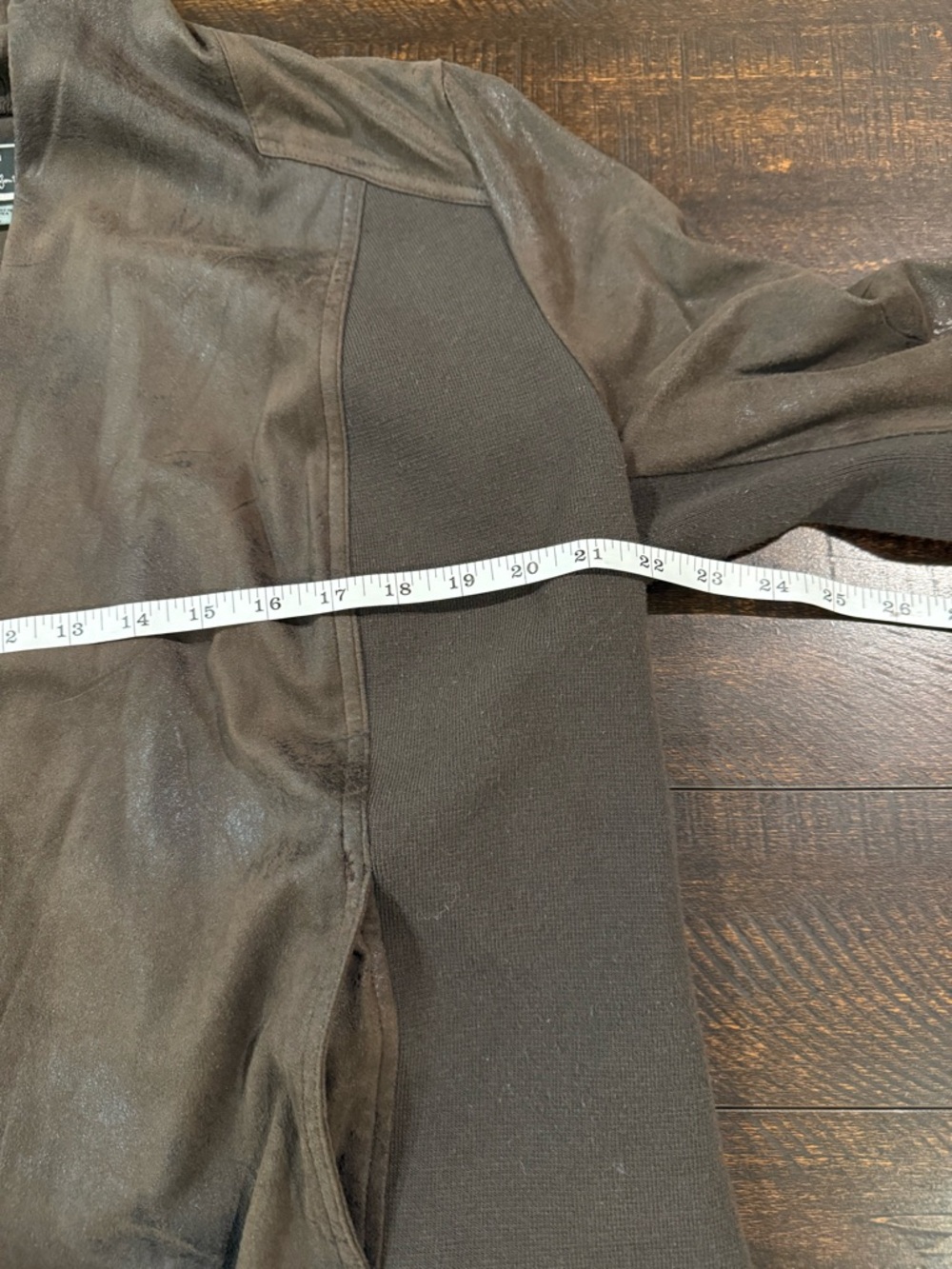 Kut from the Kloth Ana Faux Leather Drape Front Jacket Brown Large - Picture 5 of 10